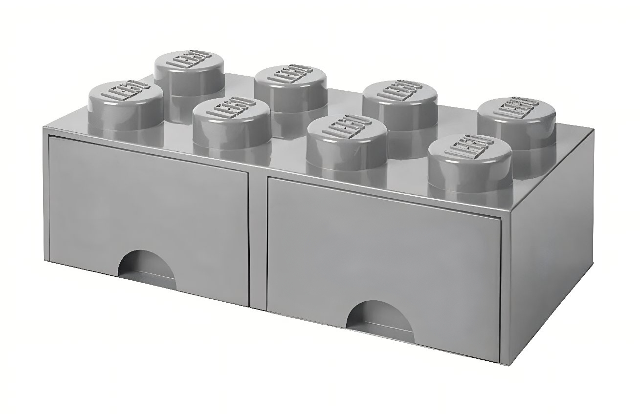 Světle šedý úložný box LEGO® Storage 25 x 50 cm