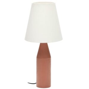 Bílá látková stolní lampa Kave Home Boada