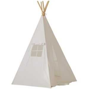 Moi Mili Bílý bavlněný teepee stan s podložkou Navajo 170 x 130 cm