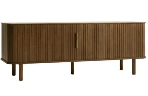 Unique Furniture Hnědý dubový TV stolek Unque Furniture Cavo 160 x 40 cm