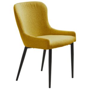 Hořčicově žlutá bouclé jídelní židle Unique Furniture Ontario