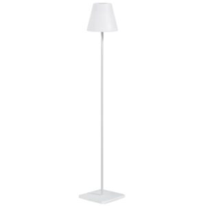 Bílá plastová solární stojací LED lampa Kave Home Amaray 120 cm