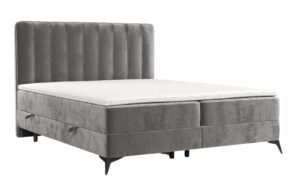 Maison de Rêve Šedá čalouněná postel boxspring AGGAZ 160 x 200 cm