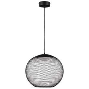 Černé závěsné LED světlo Nova Luce Kinetic 38 cm